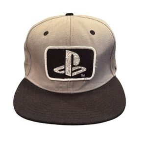 Sony PlayStation Cap Hat Makerwear Embroidered Patch Logo Snapback Gamer Gray OS